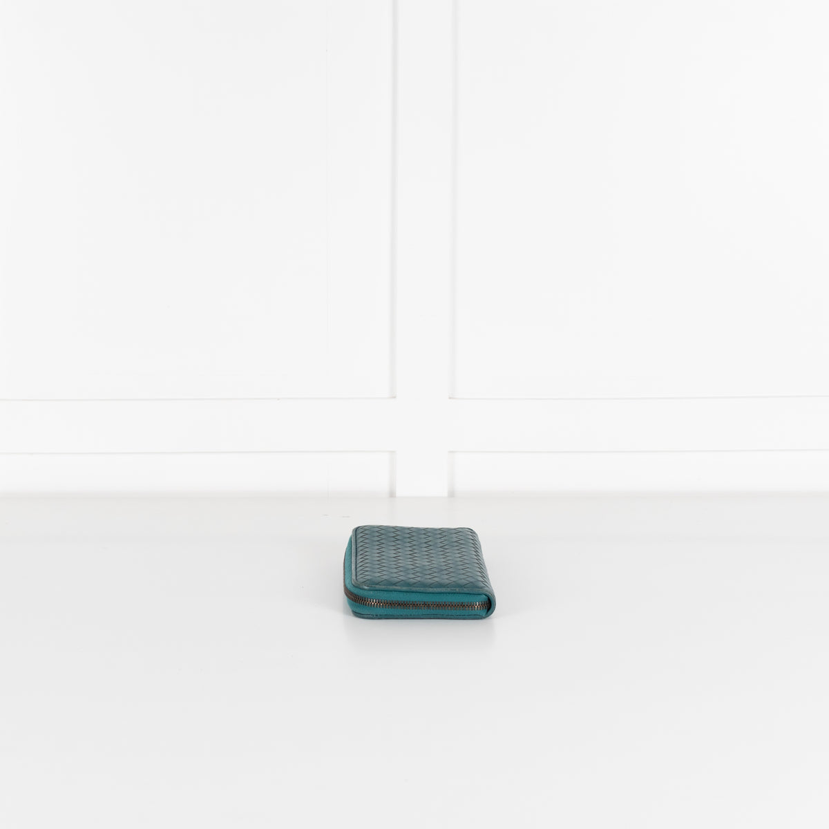 Bottega Veneta Teal  Intrecciato Long Wallet