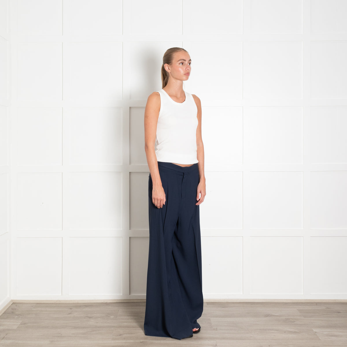 Chloe Blue Wide Leg Trousers