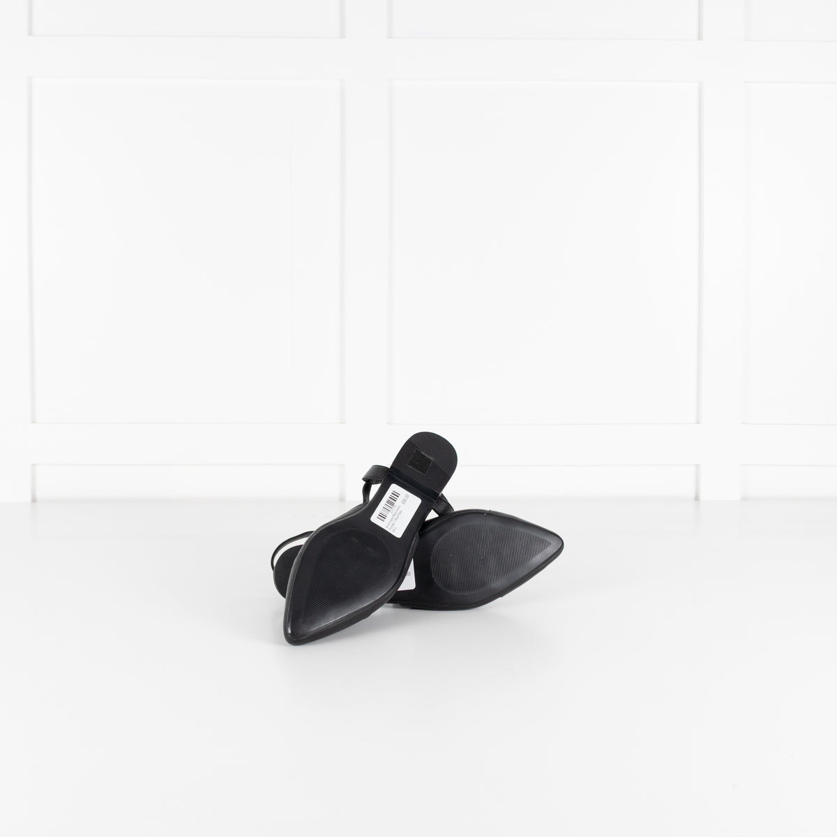 Air & Grace Black Anais Pointed T Stud Flats