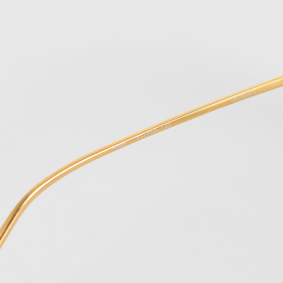 Linda Farrow Gold Titanium Round Sunglasses with Green Lens