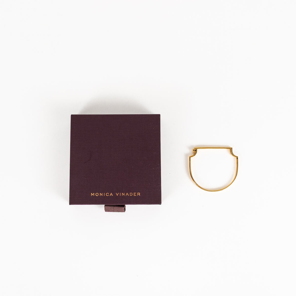 Monica Vinader Signature Gold Plate on Solid Silver Bangle