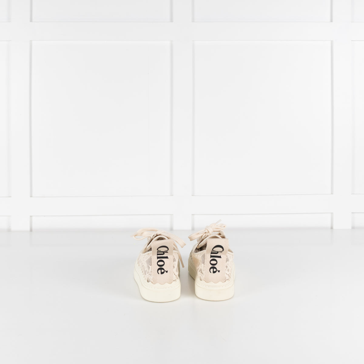Chloe Cream Lace Mesh Lauren Sneakers