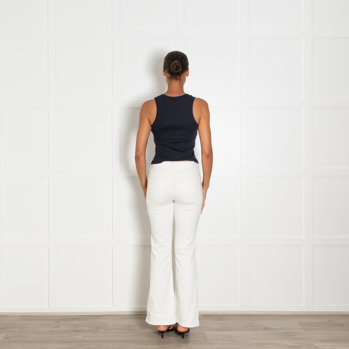 Veronica Beard Navy Sleeveless Tailored Waistcoat Top