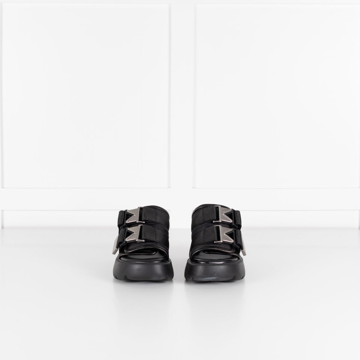 Bottega Veneta Black Padded Flash Block Heel Sandals