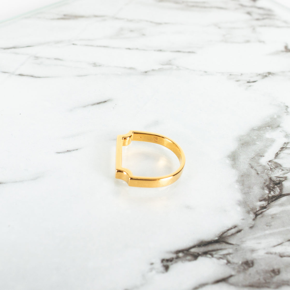 Monica Vinader 18k Gold Vermeil Signature Slim Ring  UK M 52