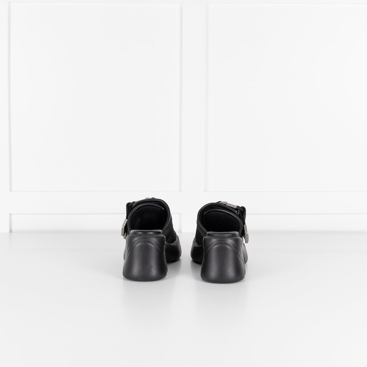 Bottega Veneta Black Padded Flash Block Heel Sandals