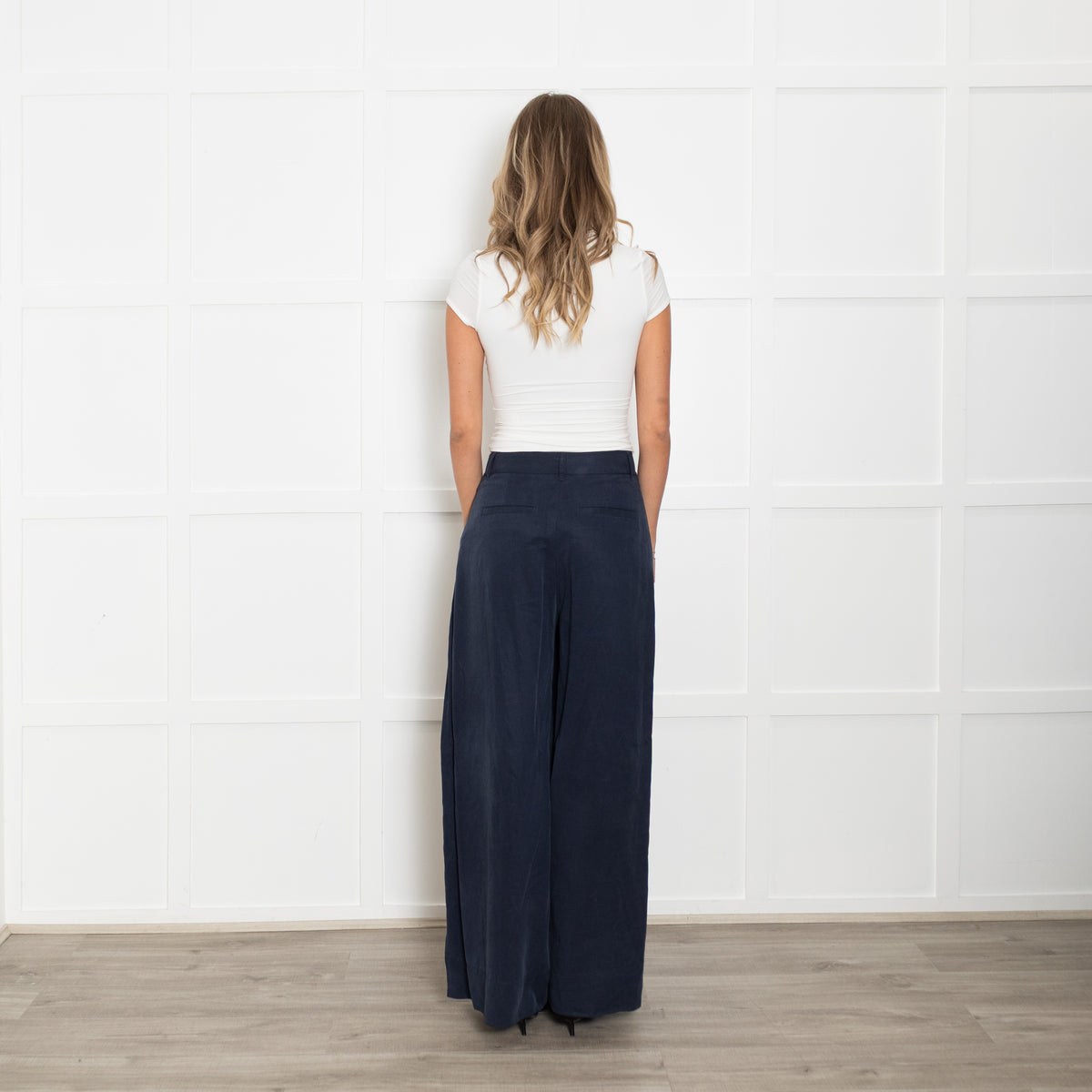 Me + Em Navy Soft Tailored Trousers