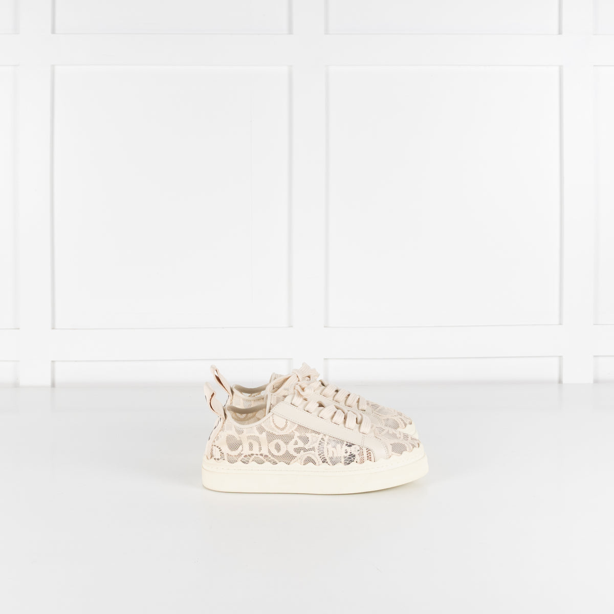 Chloe Cream Lace Mesh Lauren Sneakers
