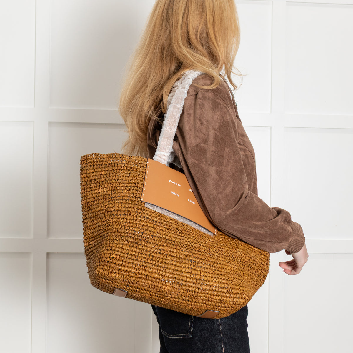 Proenza Schouler White Label Large Morris Raffia Tote Bag