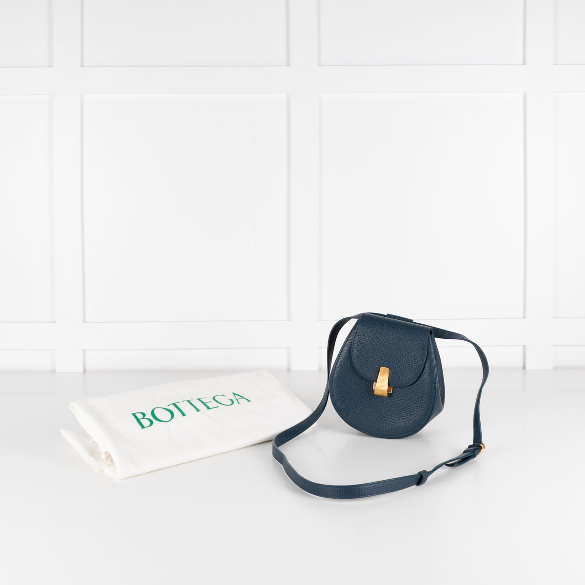 Bottega Veneta Blue Palmellato Belt Bag
