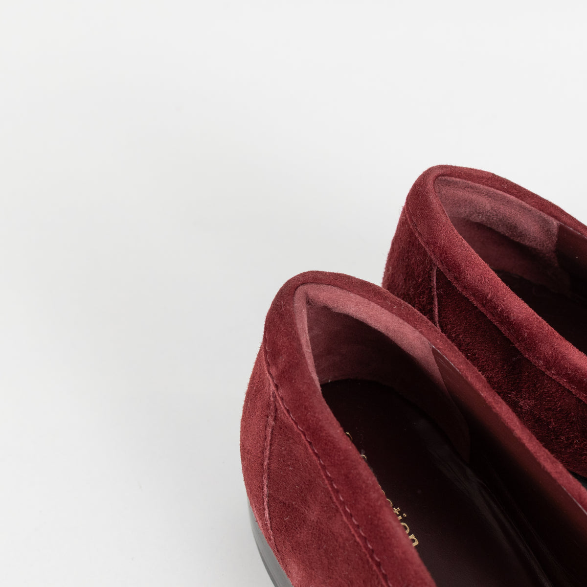 Reformation Ruby Suede Ani Ruched Loafers