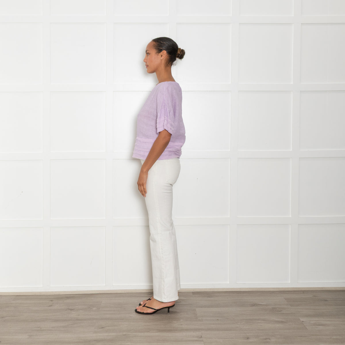 120% Lino Lilac Linen Top