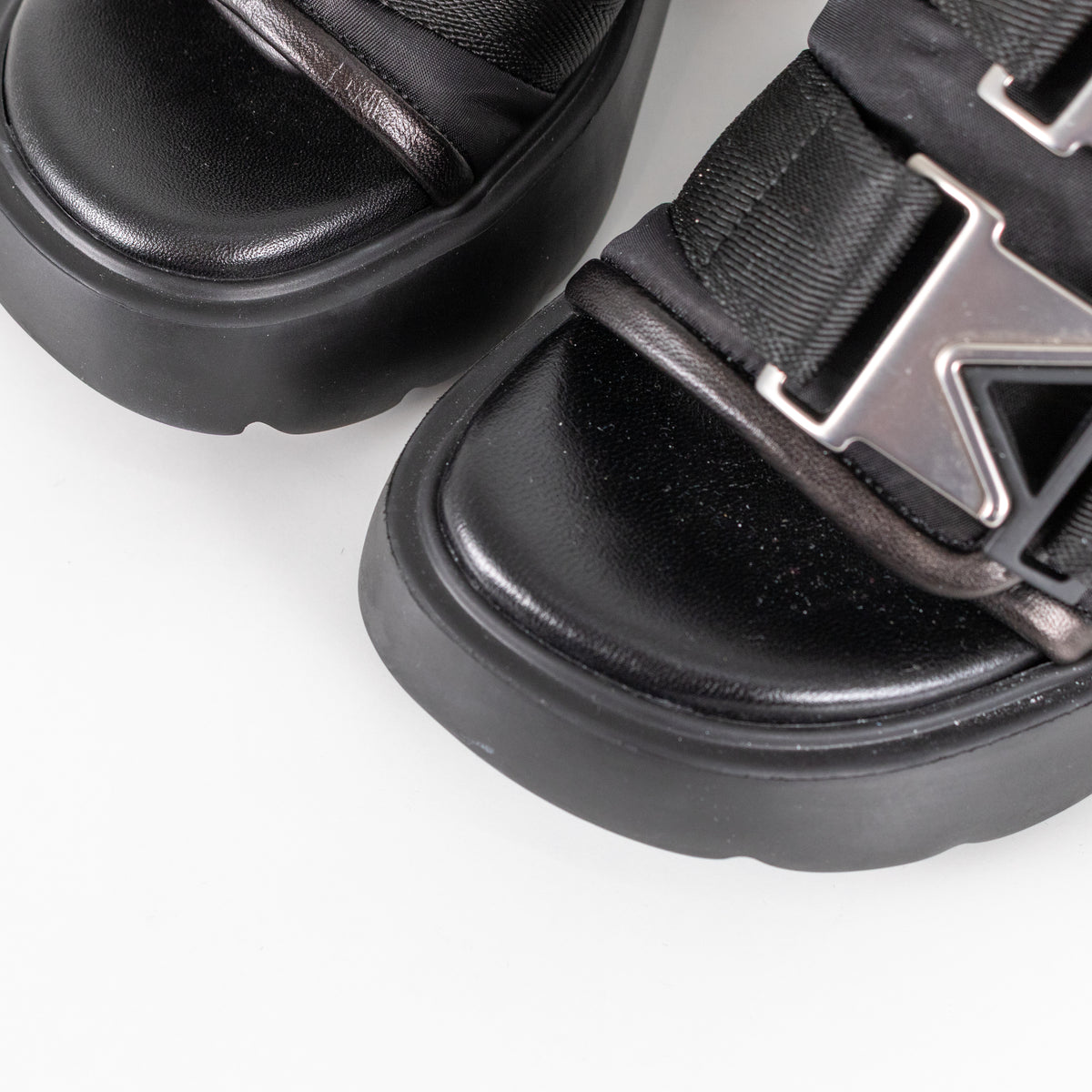 Bottega Veneta Black Padded Flash Block Heel Sandals