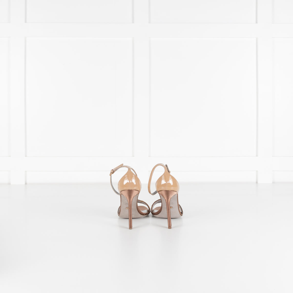 Sergio Rossi Bronze Sequin Heeled Sandals