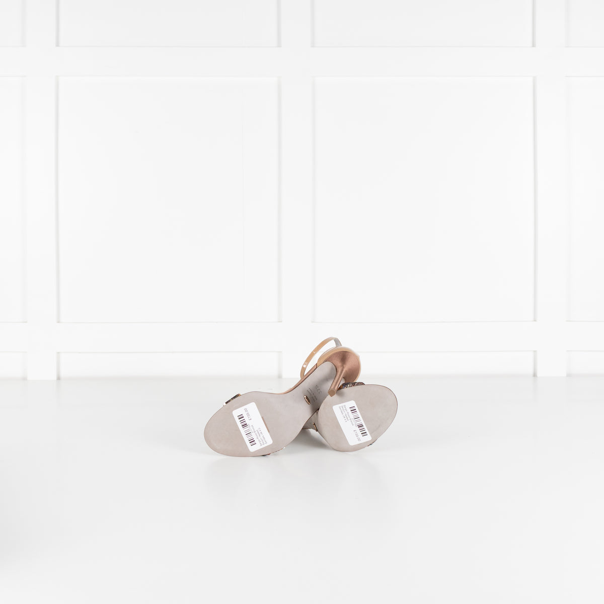 Sergio Rossi Bronze Sequin Heeled Sandals