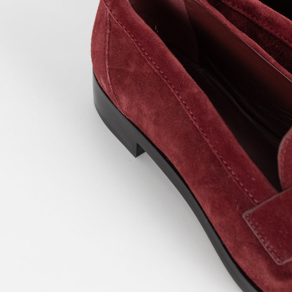 Reformation Ruby Suede Ani Ruched Loafers
