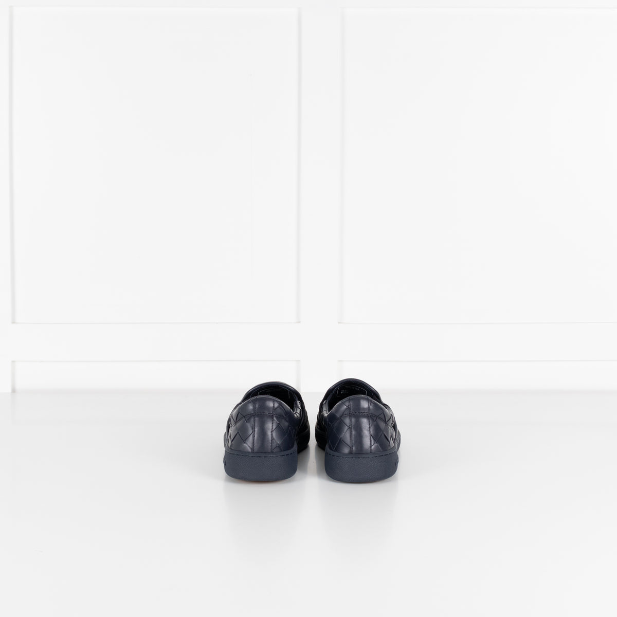 Bottega Veneta Navy Intrecciato Leather Slip-On Sneaker