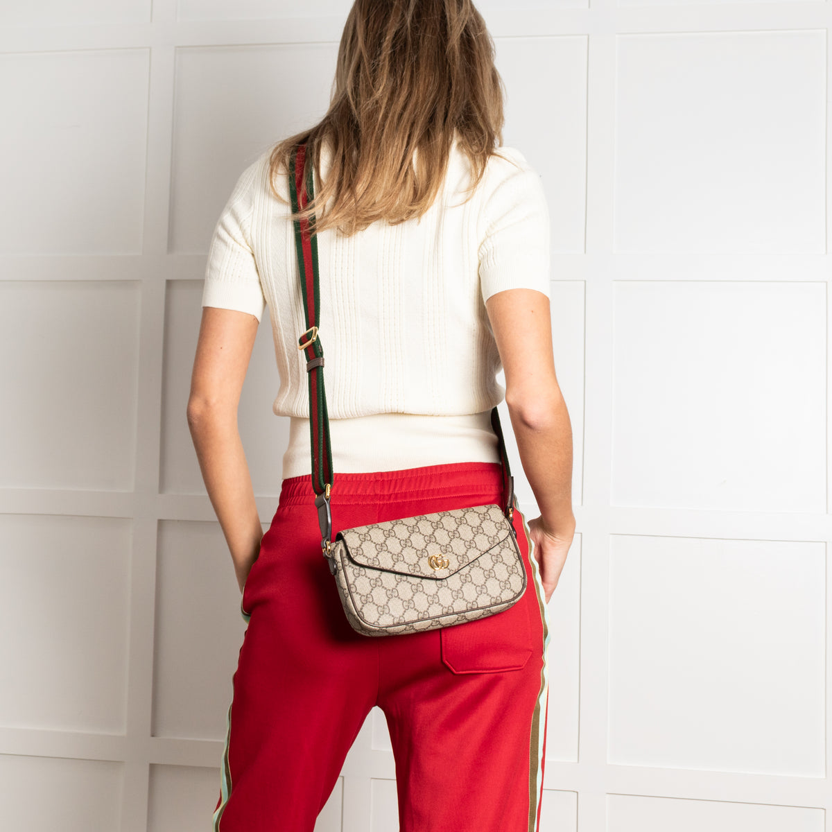 Gucci Beige Ebony Ophida Mini Crossbody Bag