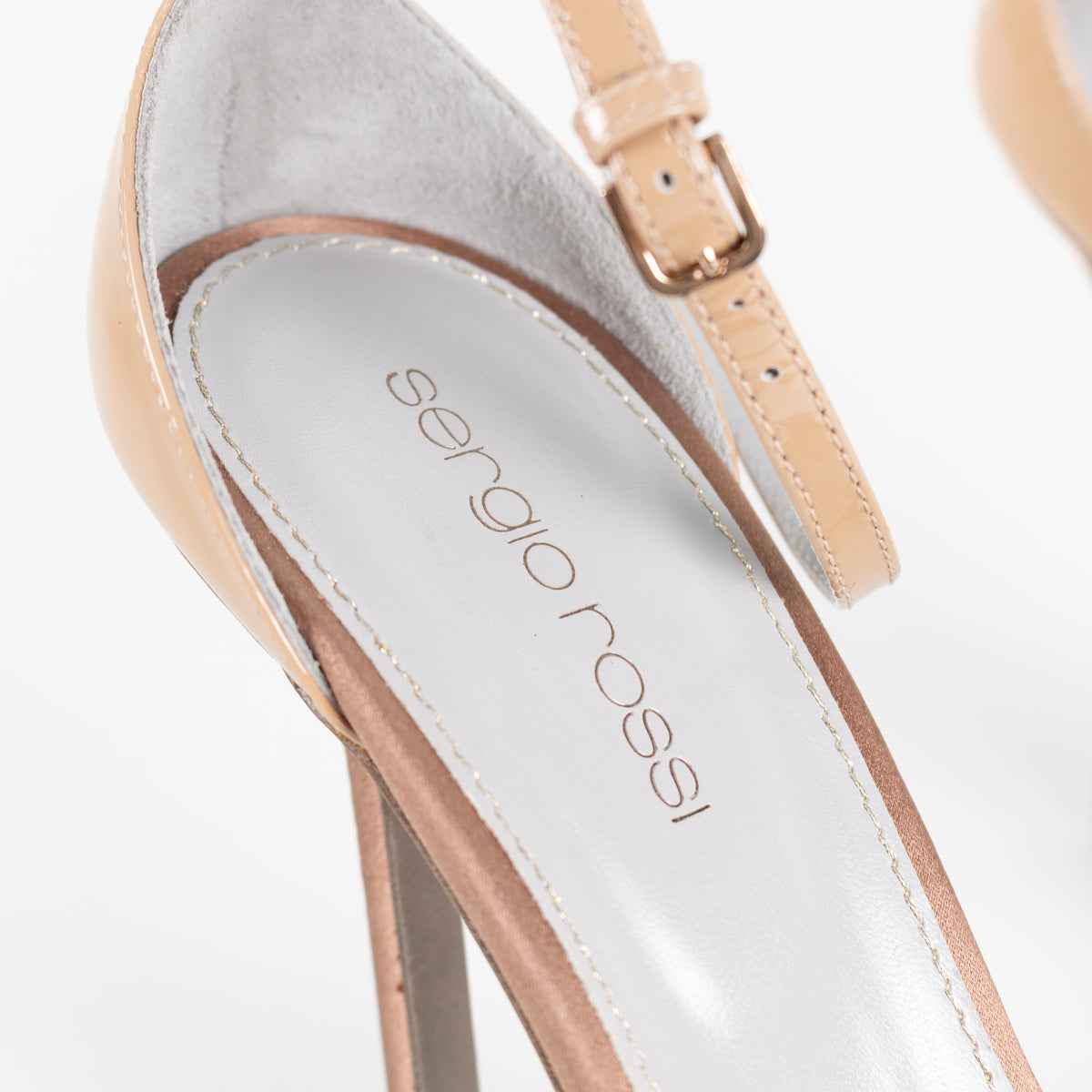 Sergio Rossi Bronze Sequin Heeled Sandals