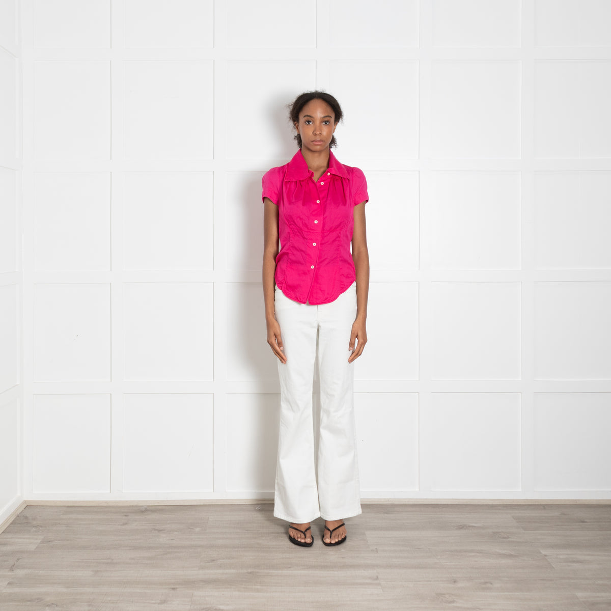 Vivienne Westwood Hot Pink Fitted Cap Sleeve Blouse