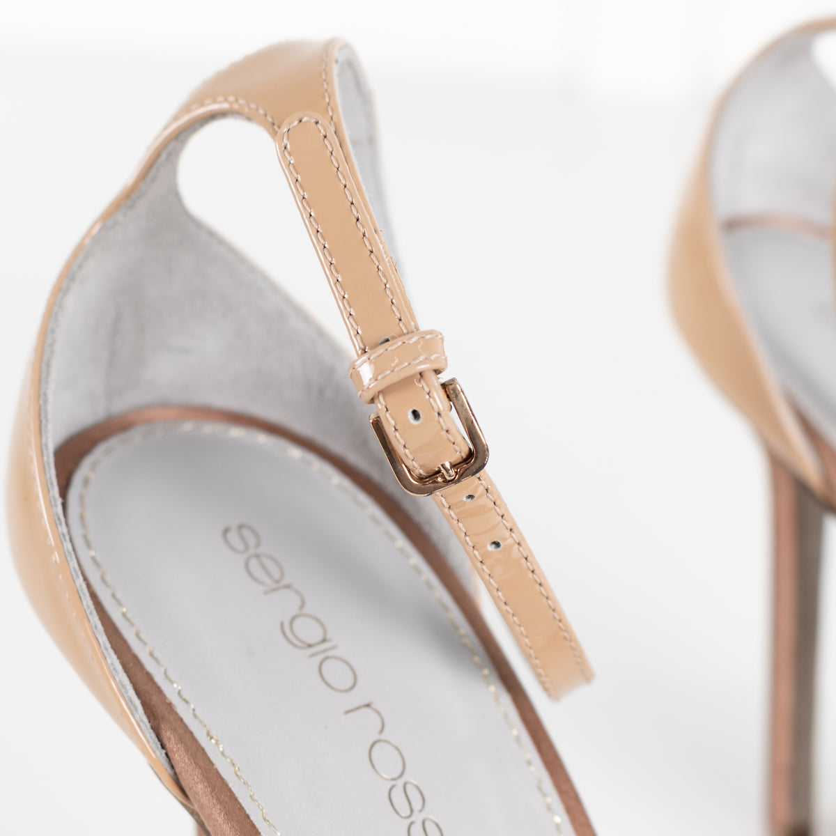 Sergio Rossi Bronze Sequin Heeled Sandals