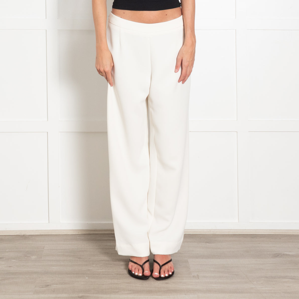 Natan Cream Wide Leg Trousers