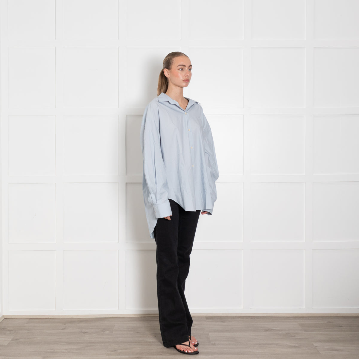 Faithfull the Brand Oversized Sky Blue Shirt