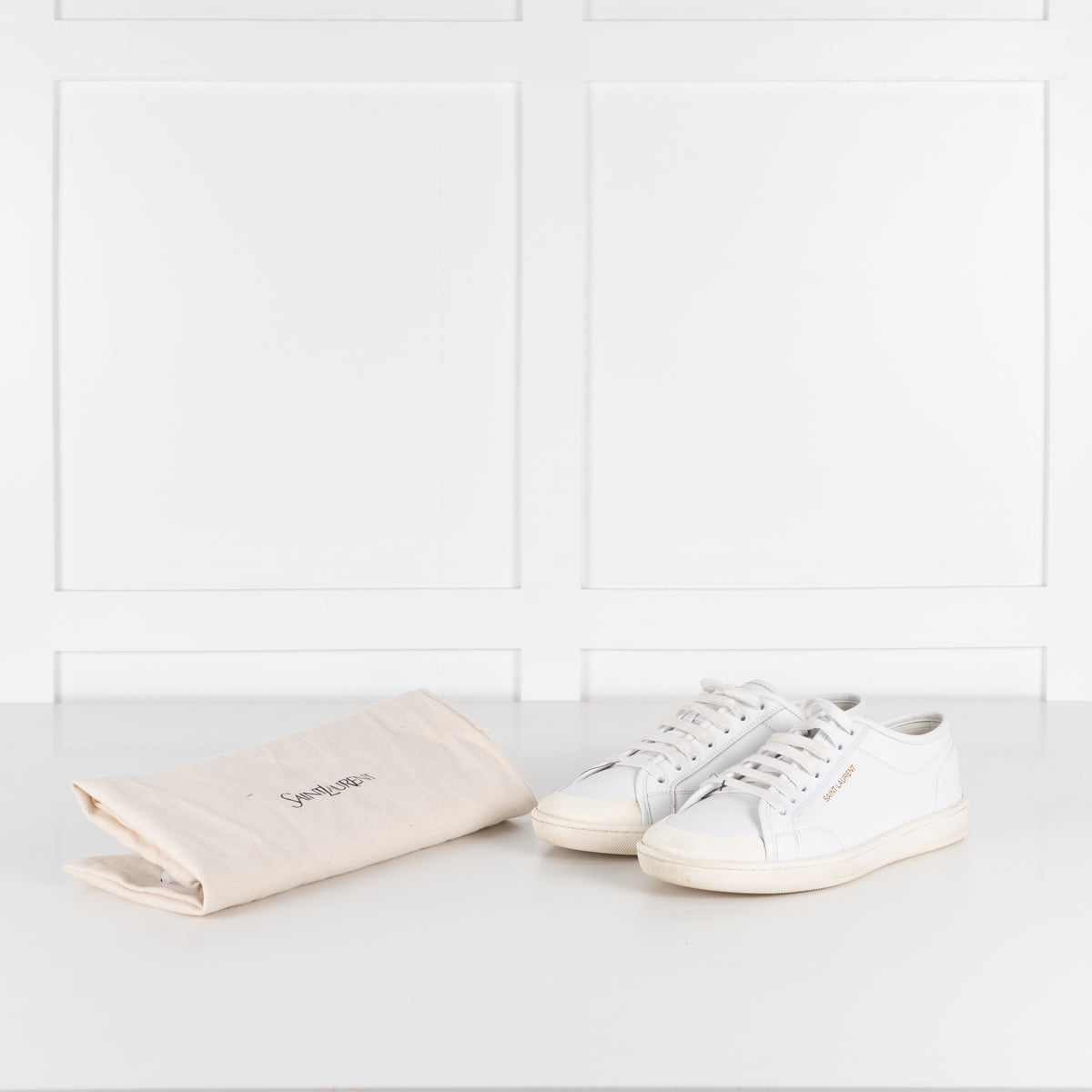 Saint Laurent White Leather Trainers