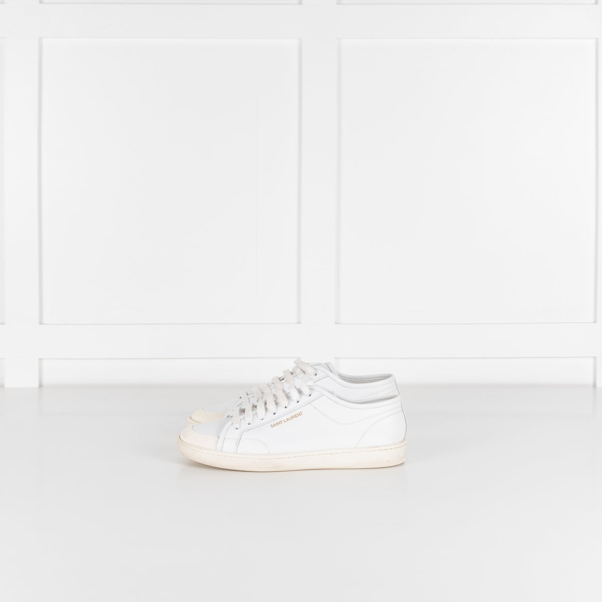 Saint Laurent White Leather Trainers