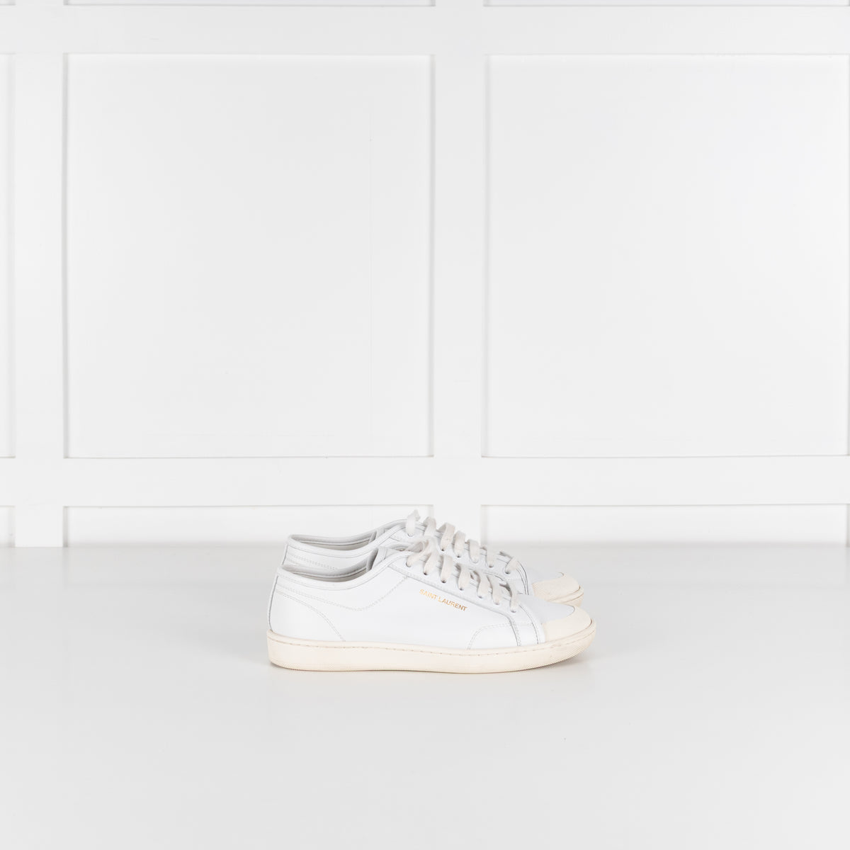 Saint Laurent White Leather Trainers