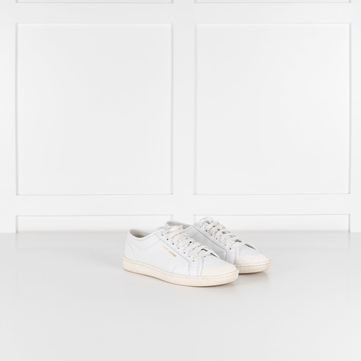 Saint Laurent White Leather Trainers