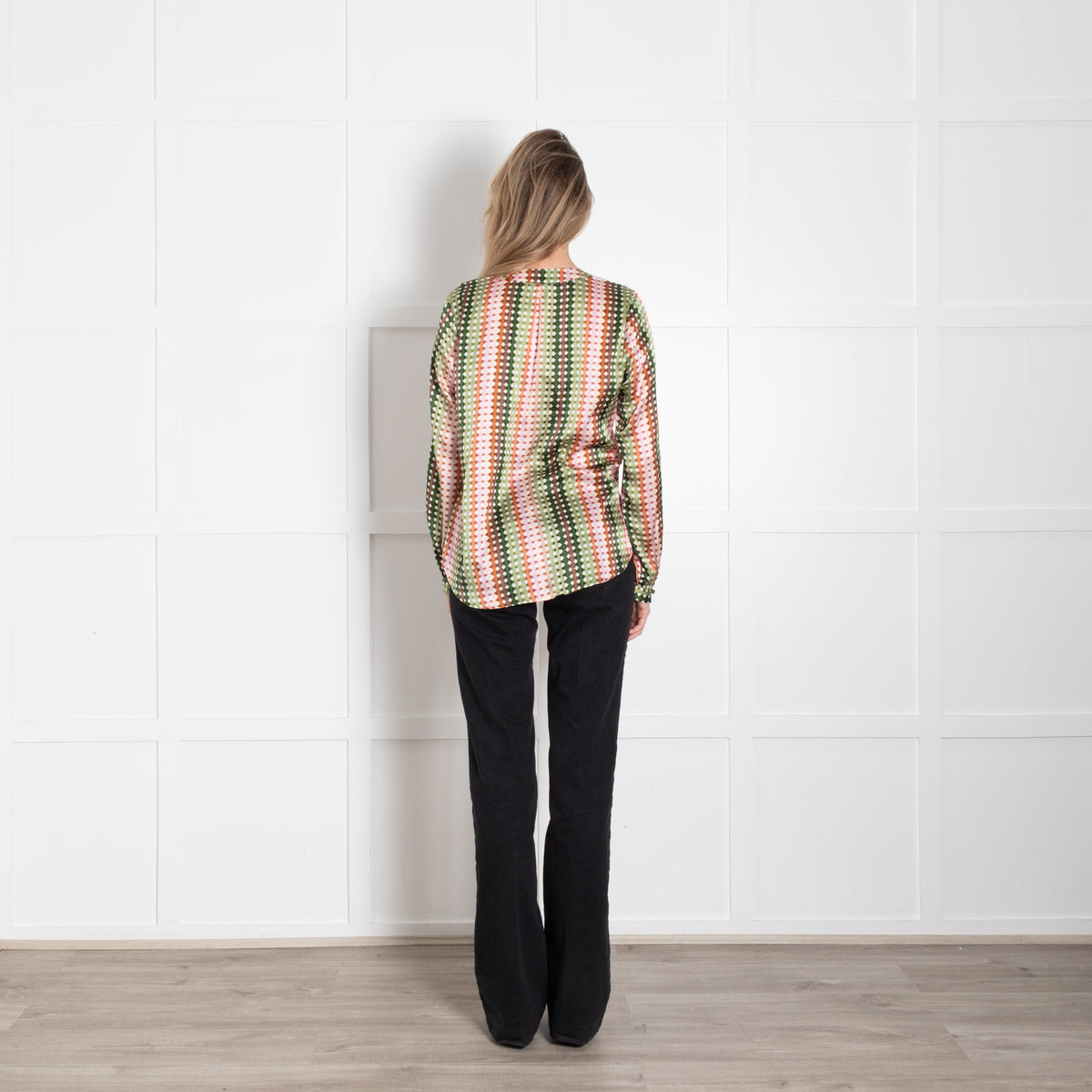 Charlotte Sparre Cream Multi Circle Print Silk  Blouse