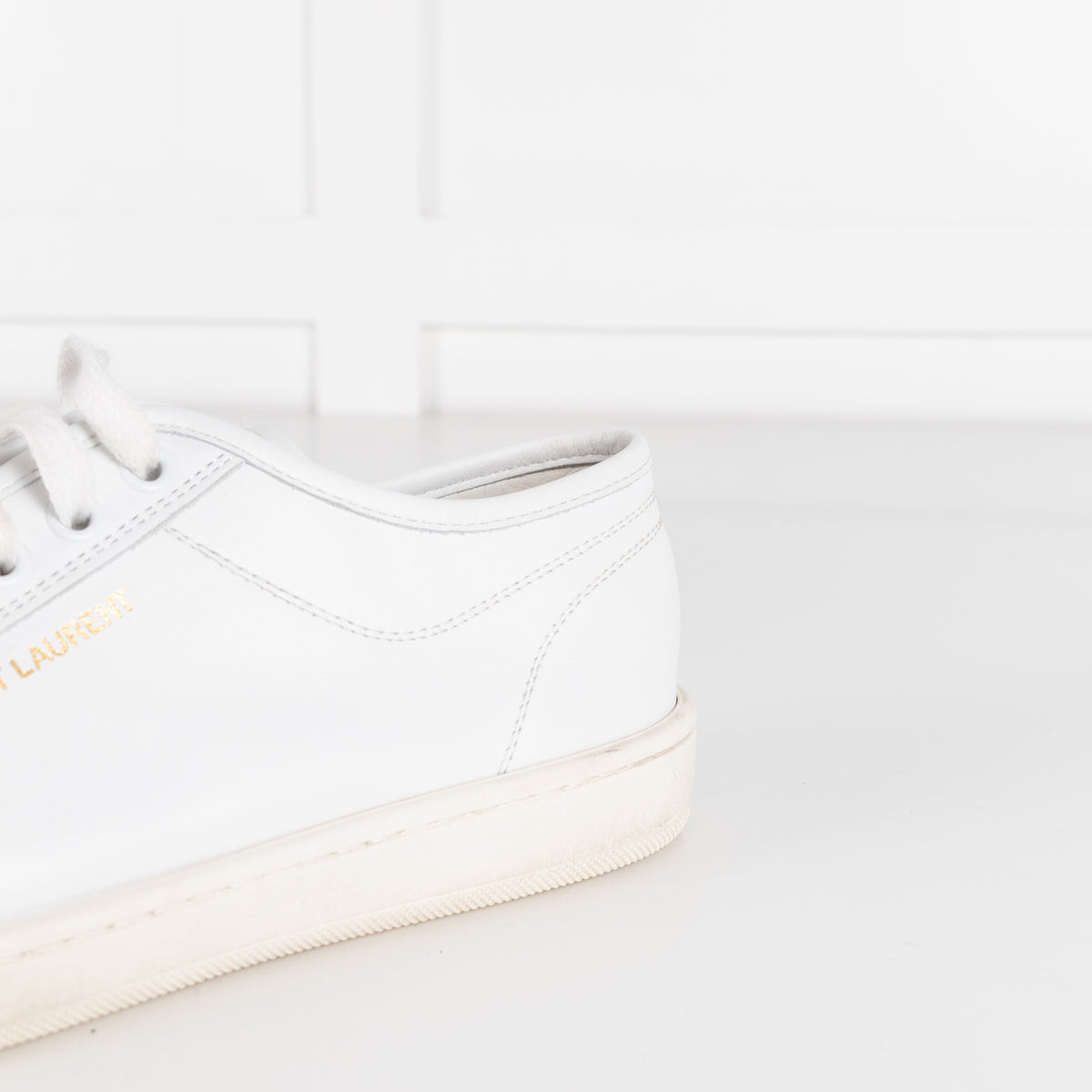 Saint Laurent White Leather Trainers
