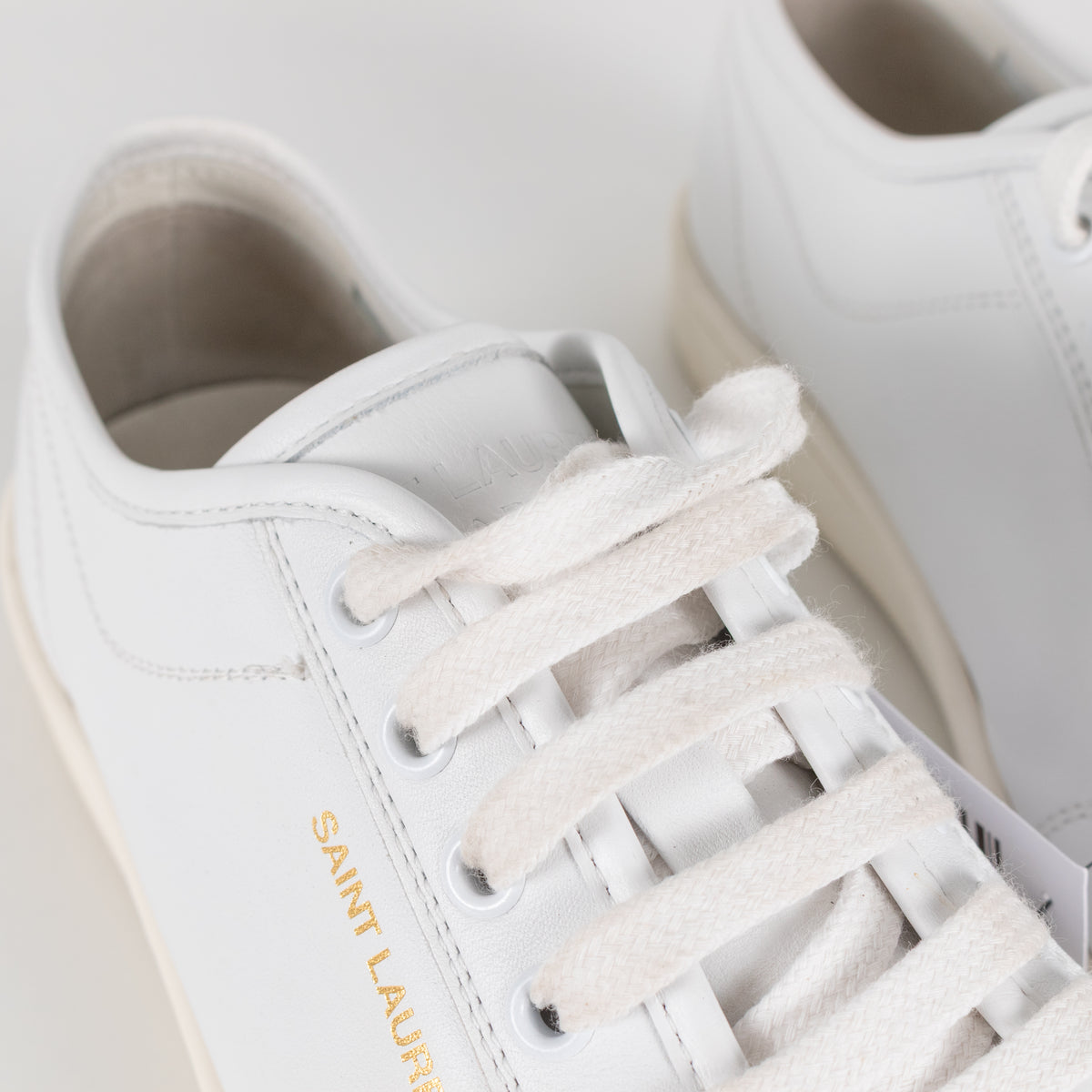 Saint Laurent White Leather Trainers