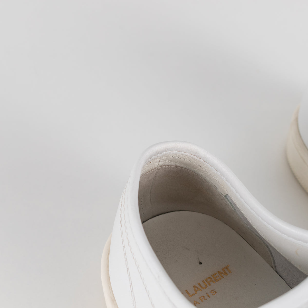 Saint Laurent White Leather Trainers