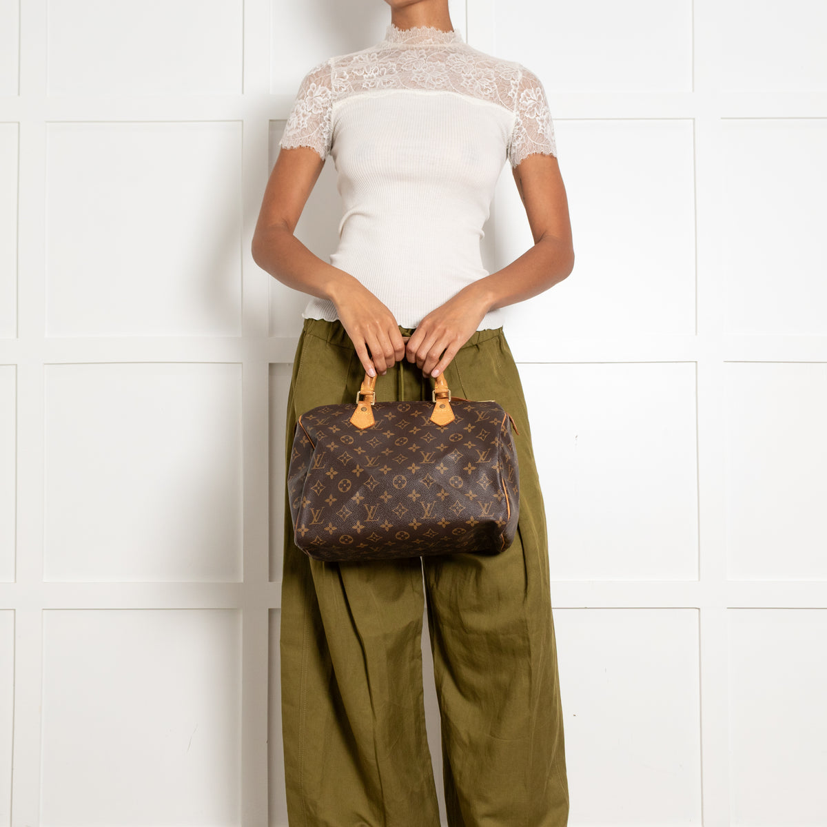 Louis Vuitton Brown Coated Canvas Monogram Speedy 30
