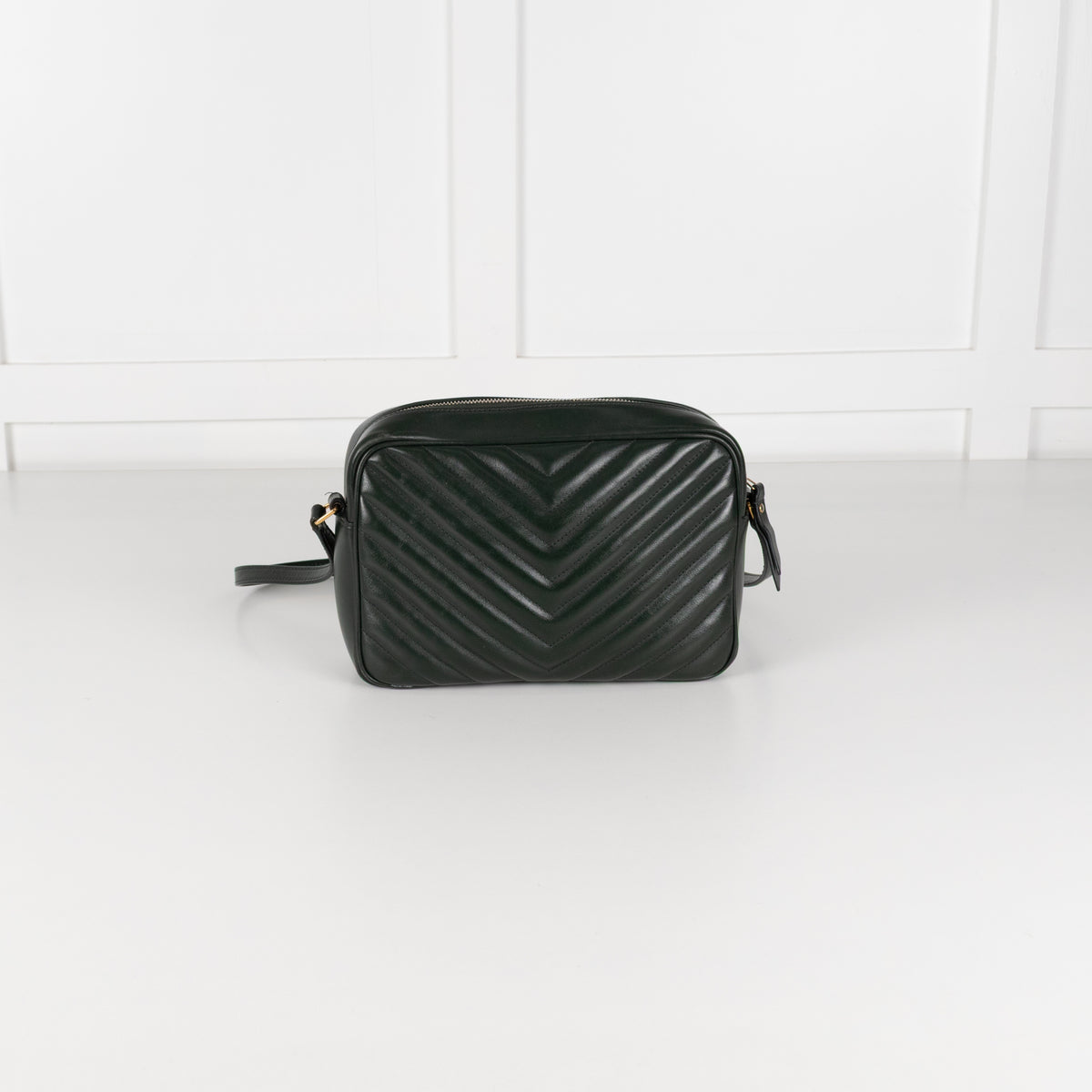 Saint Laurent Green Lou Quilted Leather Camera Bag