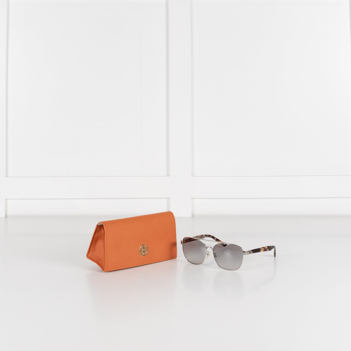 Tory Burch Silver Frame Aviator Style Sunglasses