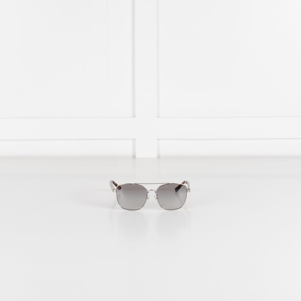 Tory Burch Silver Frame Aviator Style Sunglasses