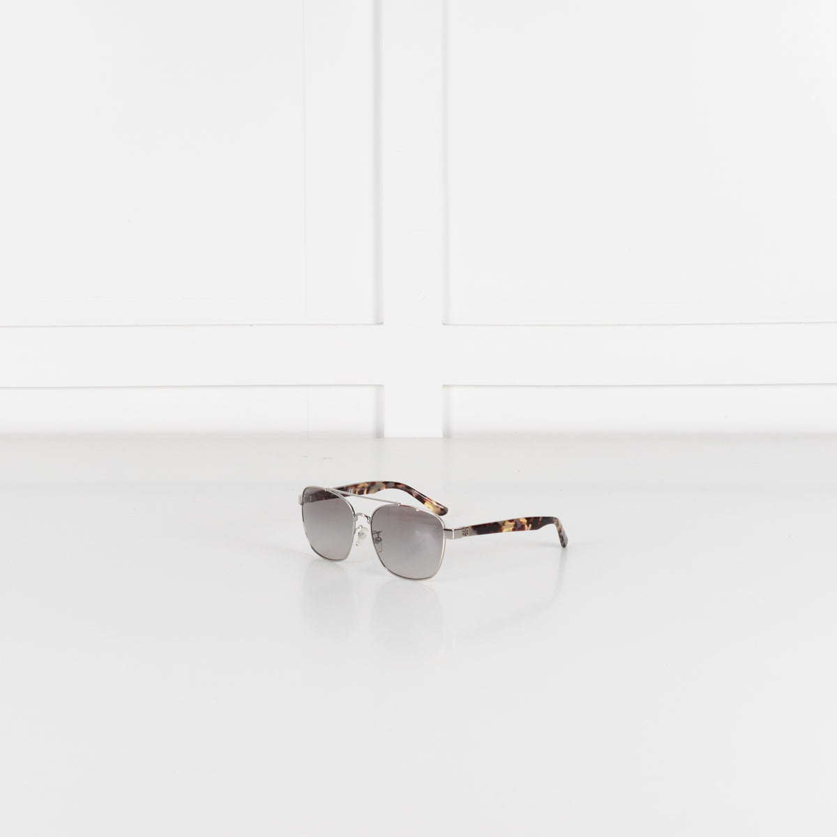 Tory Burch Silver Frame Aviator Style Sunglasses