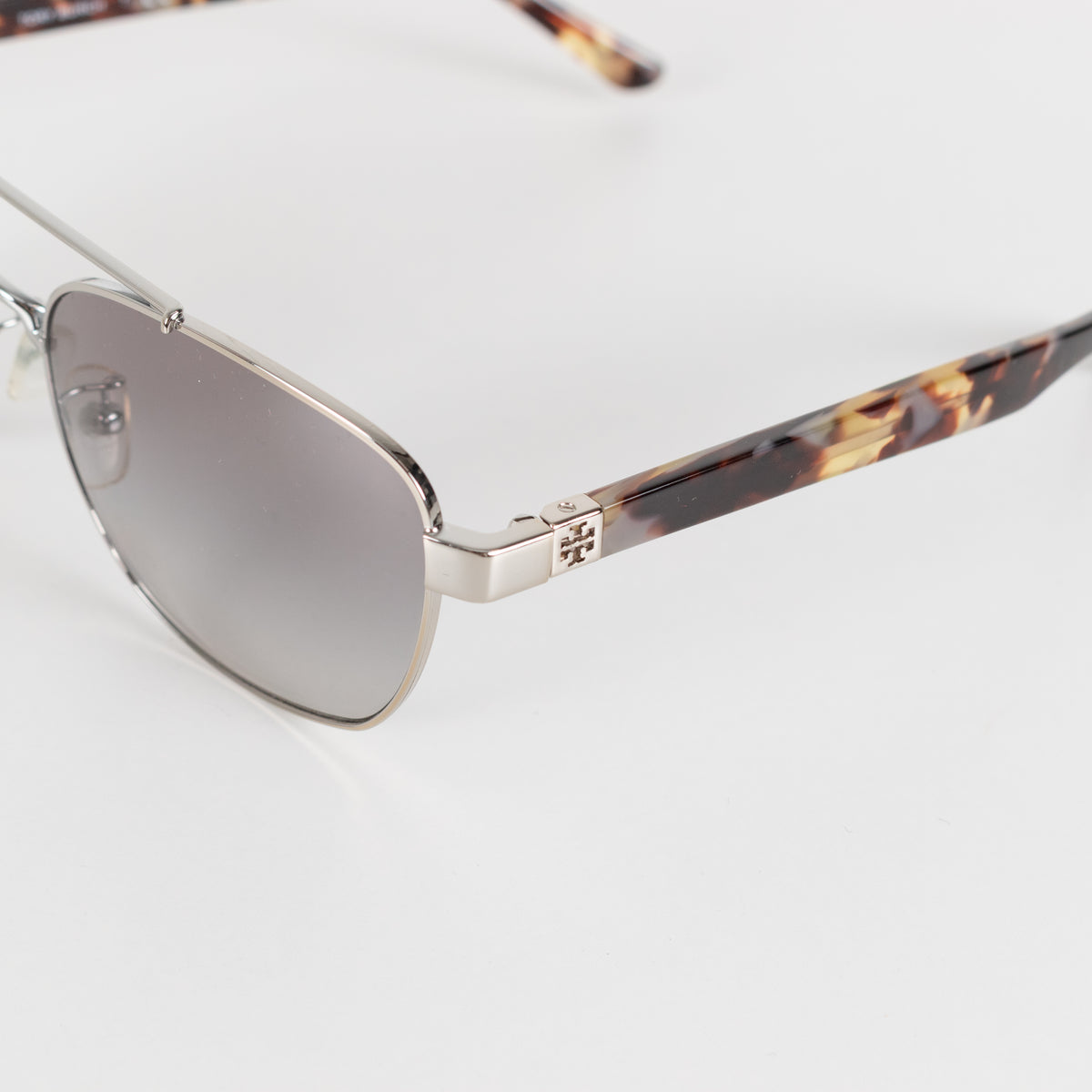 Tory Burch Silver Frame Aviator Style Sunglasses