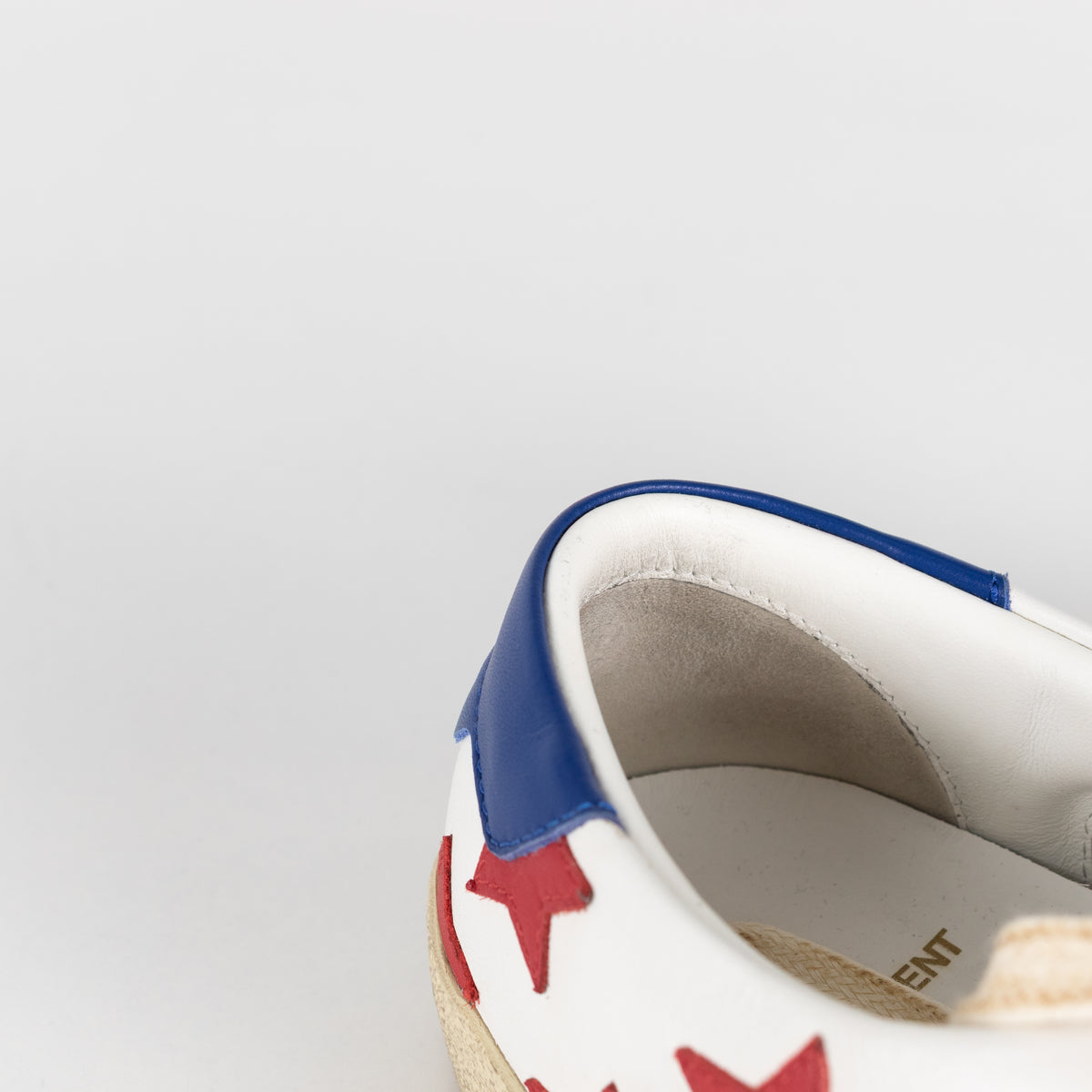 Saint Laurent White Red Stars Court Trainers
