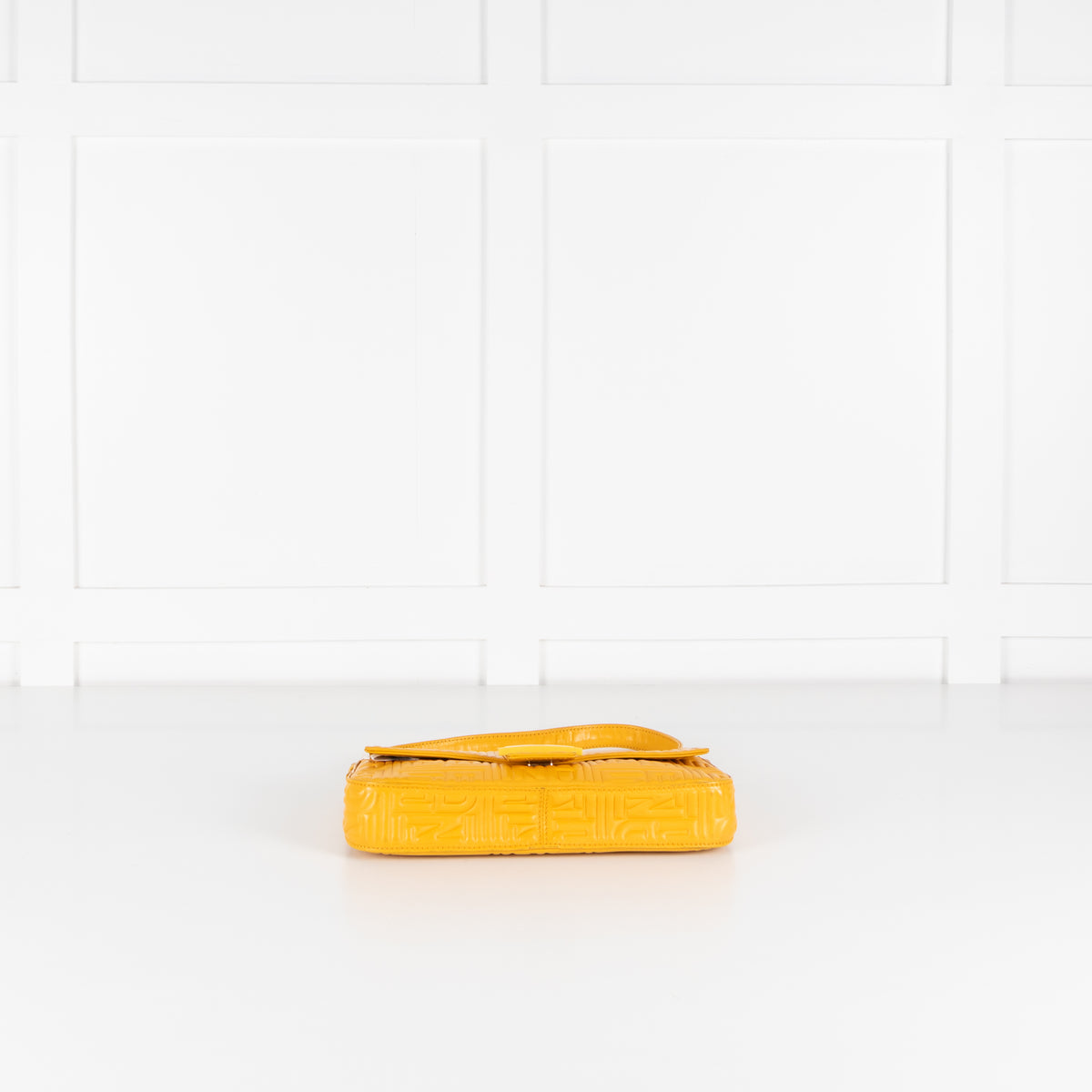 Fendi Yellow Leather Vintage Medium Baguette