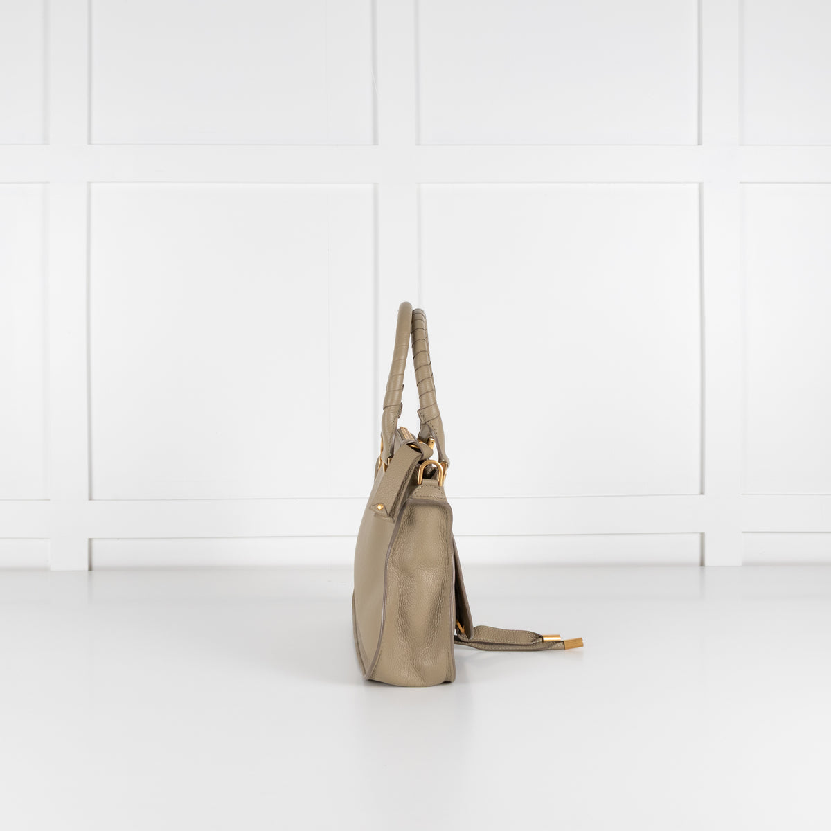 Chloe Khaki Marcie Handbag With Crossbody Strap