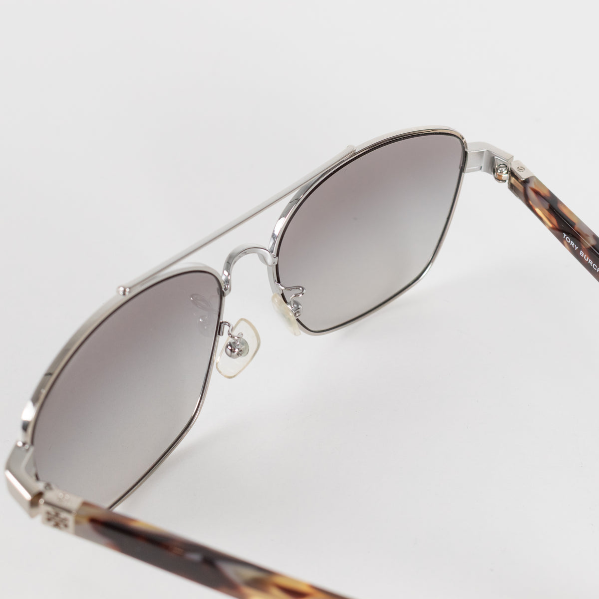 Tory Burch Silver Frame Aviator Style Sunglasses