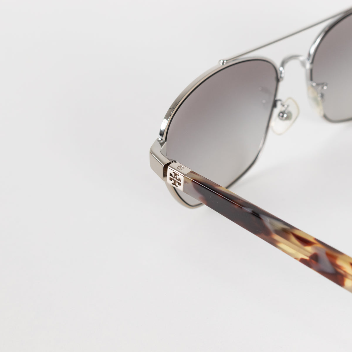 Tory Burch Silver Frame Aviator Style Sunglasses