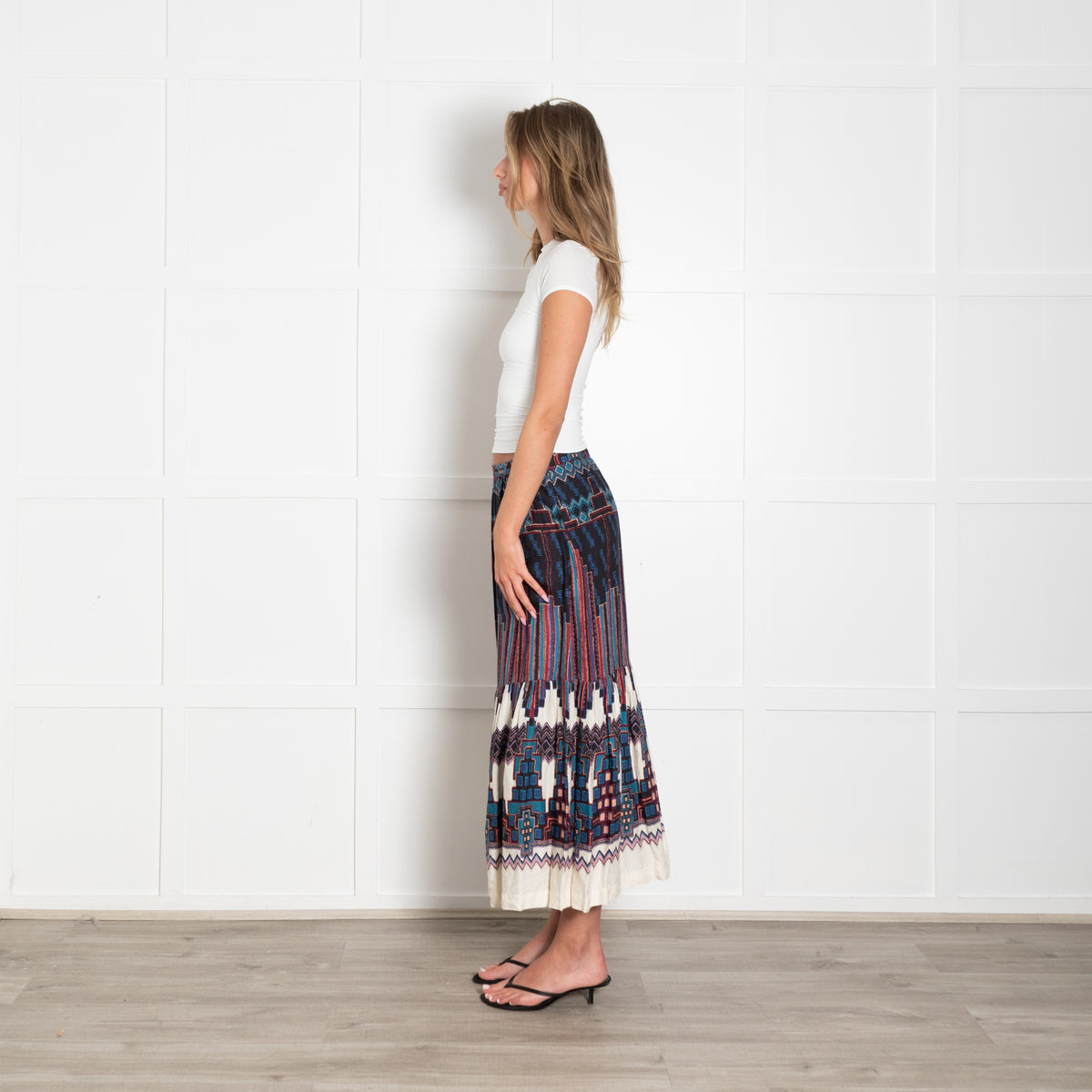 Ba&Sh Multi Geometric Print Maxi Skirt