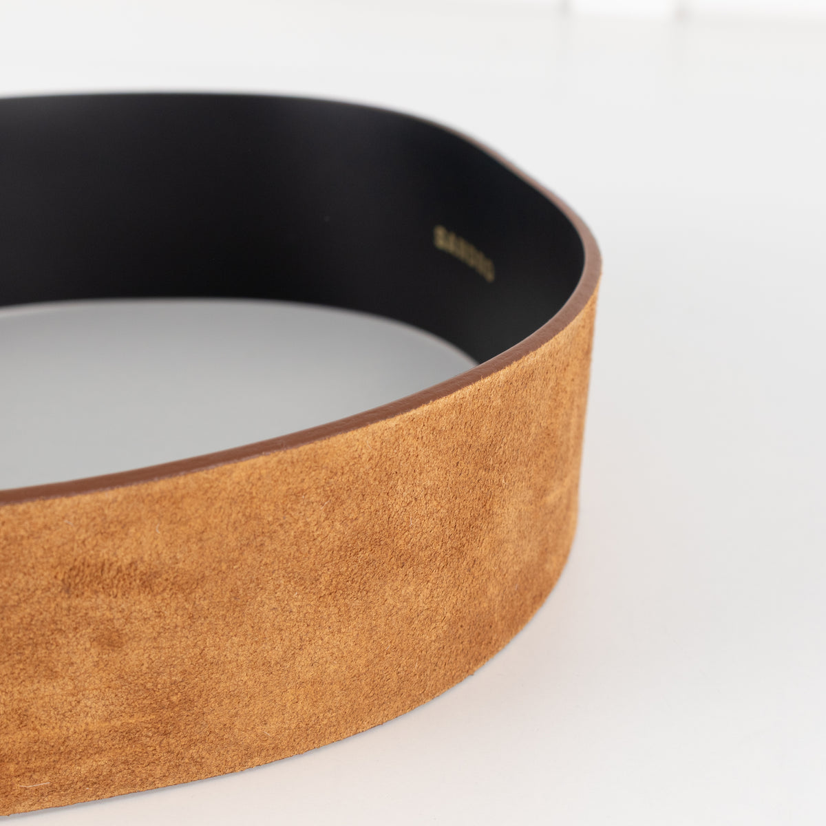 Sandro Tan Suede Wide Waist Belt
