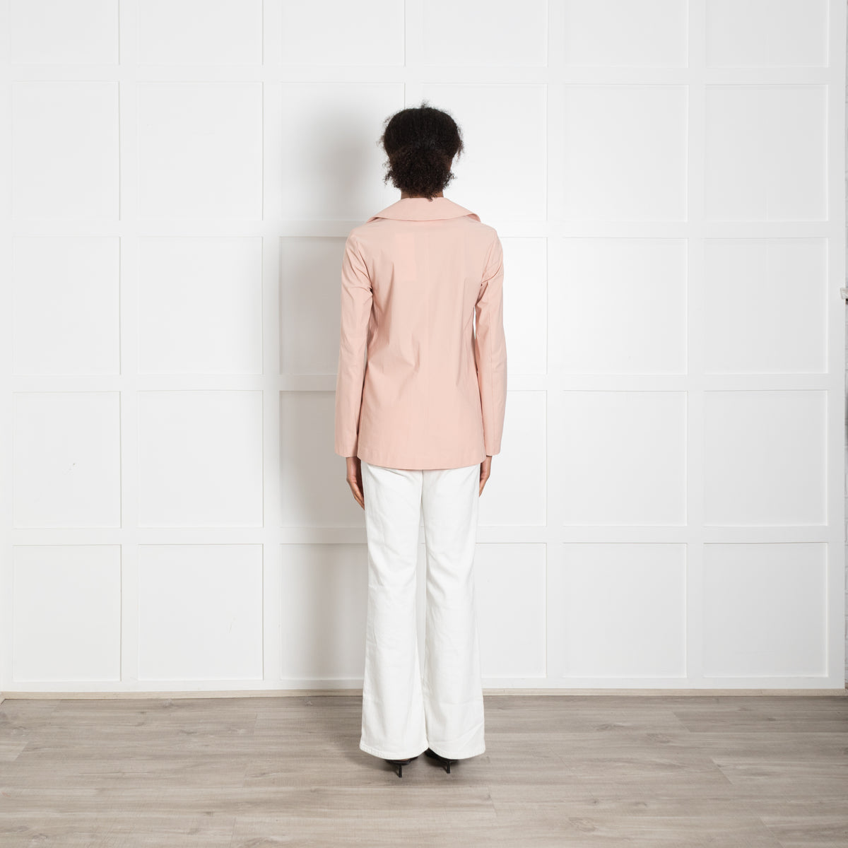 Harris Wharf London Peach Short Double Breasted Coat