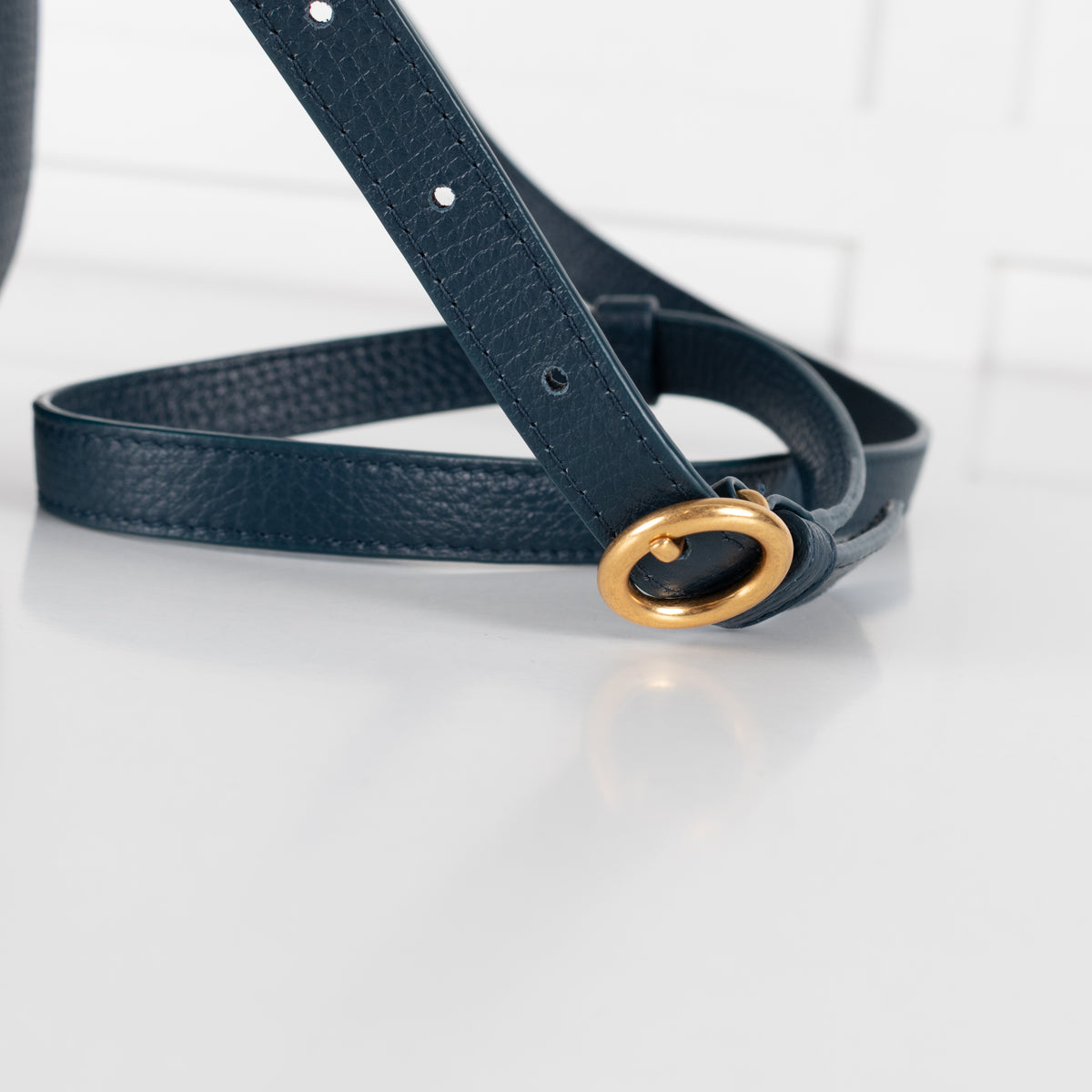 Bottega Veneta Blue Palmellato Belt Bag